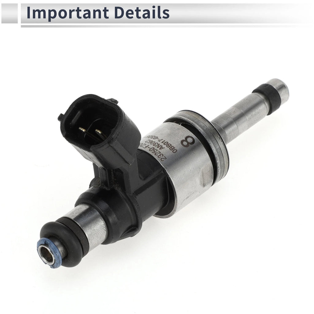 Fuel Injector No. 23209F2010 for Toyota Corolla (2020–2024) 1 Pc Black Silver Tone