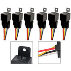 6X 12V 40A 5 Pin Relay with Socket and Wiring for Car Truck (Universal)