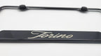 License Plate Frame Black Notched Stainless for Ford Torino (1968–1972)