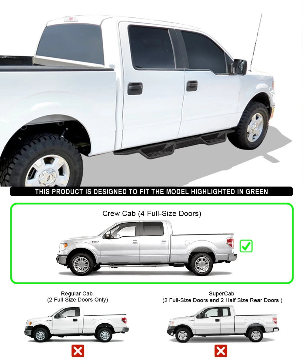 Drop Down Boards for Ford F150 SuperCrew Cab (2009-2014)