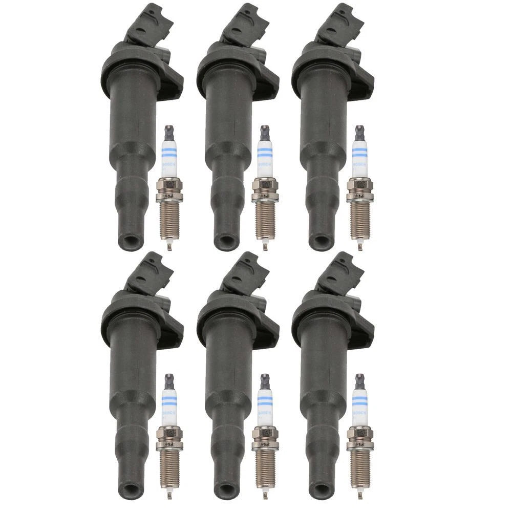 Set of 6 Ignition Coils & 6 Spark Plugs for BMW 3.0 L6 N52 (2006–2013)