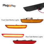 Set of 4 LED Front & Rear Side Marker Lights for Ford Mustang (2010–2014)