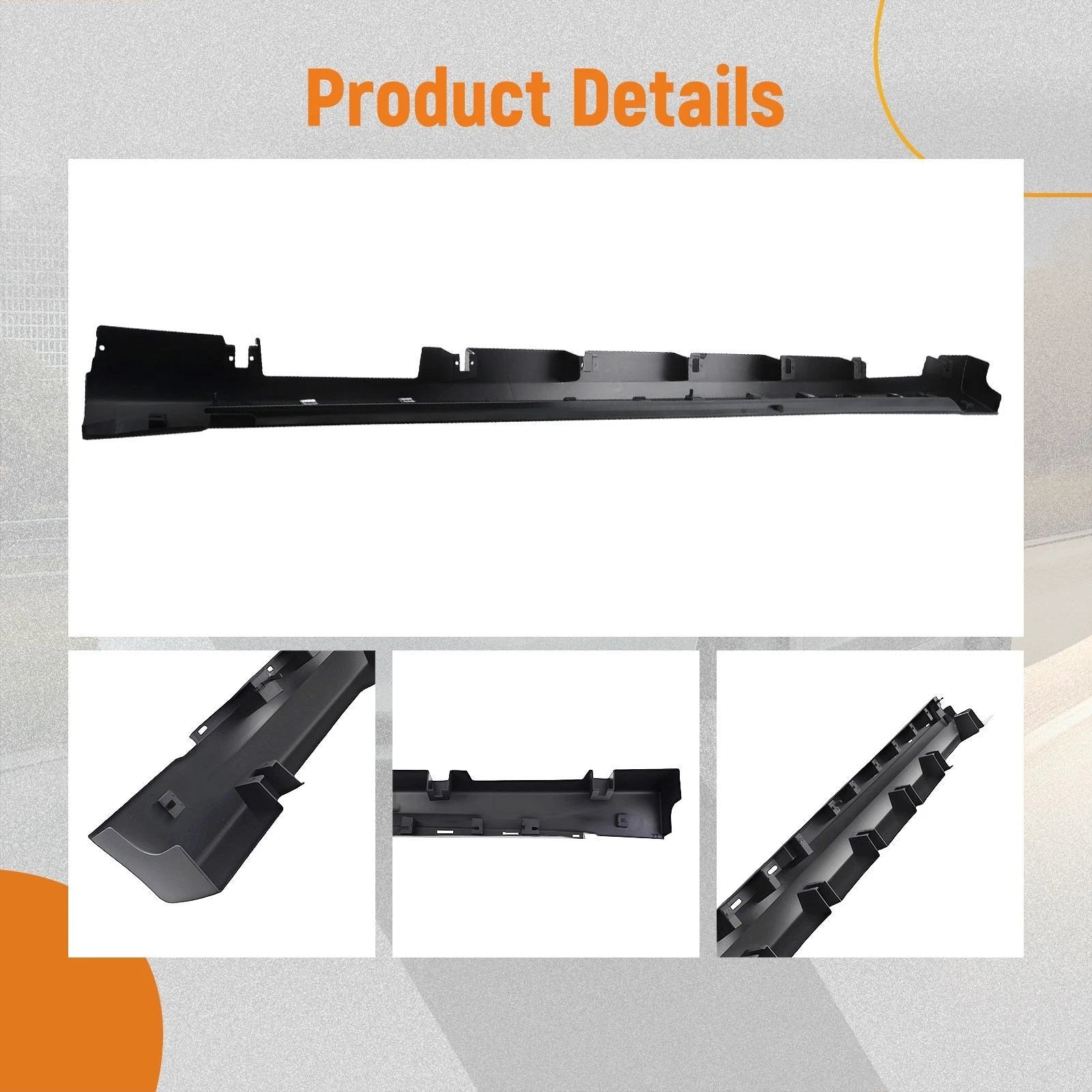 Left Side Skirt Extension Lip for Ford Fusion (2013–2017) Black Plastic
