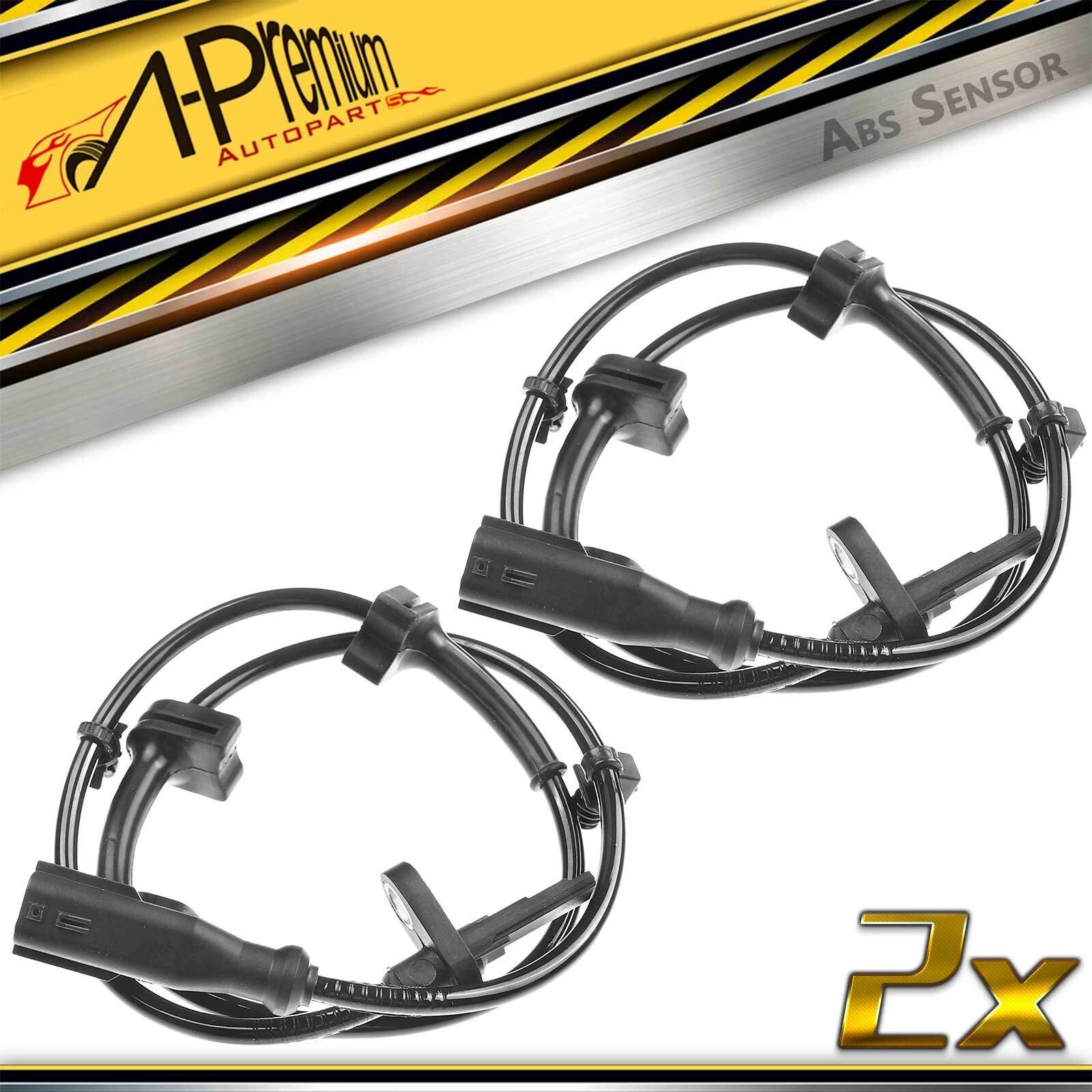 2X Front ABS Wheel Speed Sensors for Ford Fiesta (2011)