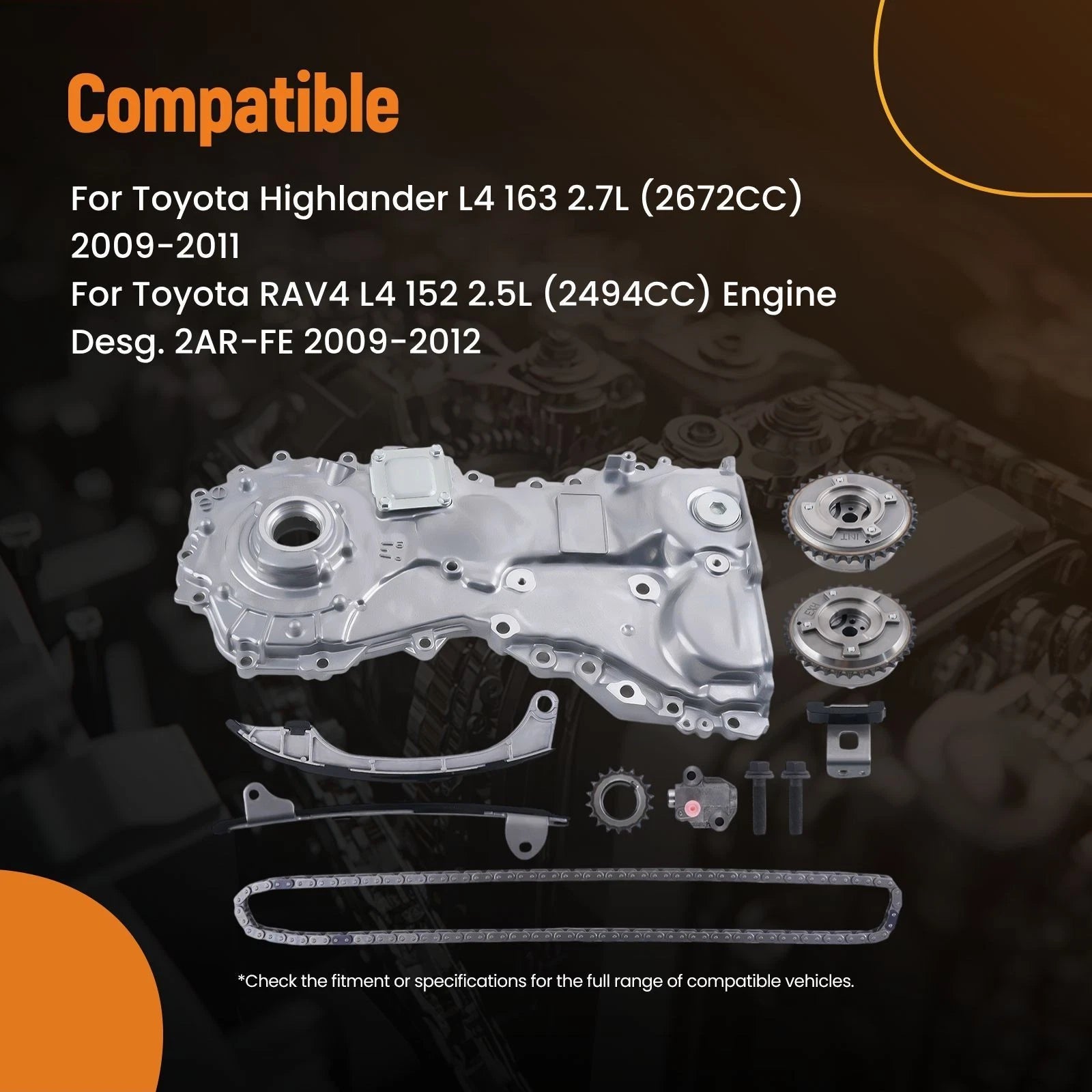 Engine Timing Chain for Toyota RAV4 2.5L, Highlander 2.7L (2009–2012) M547