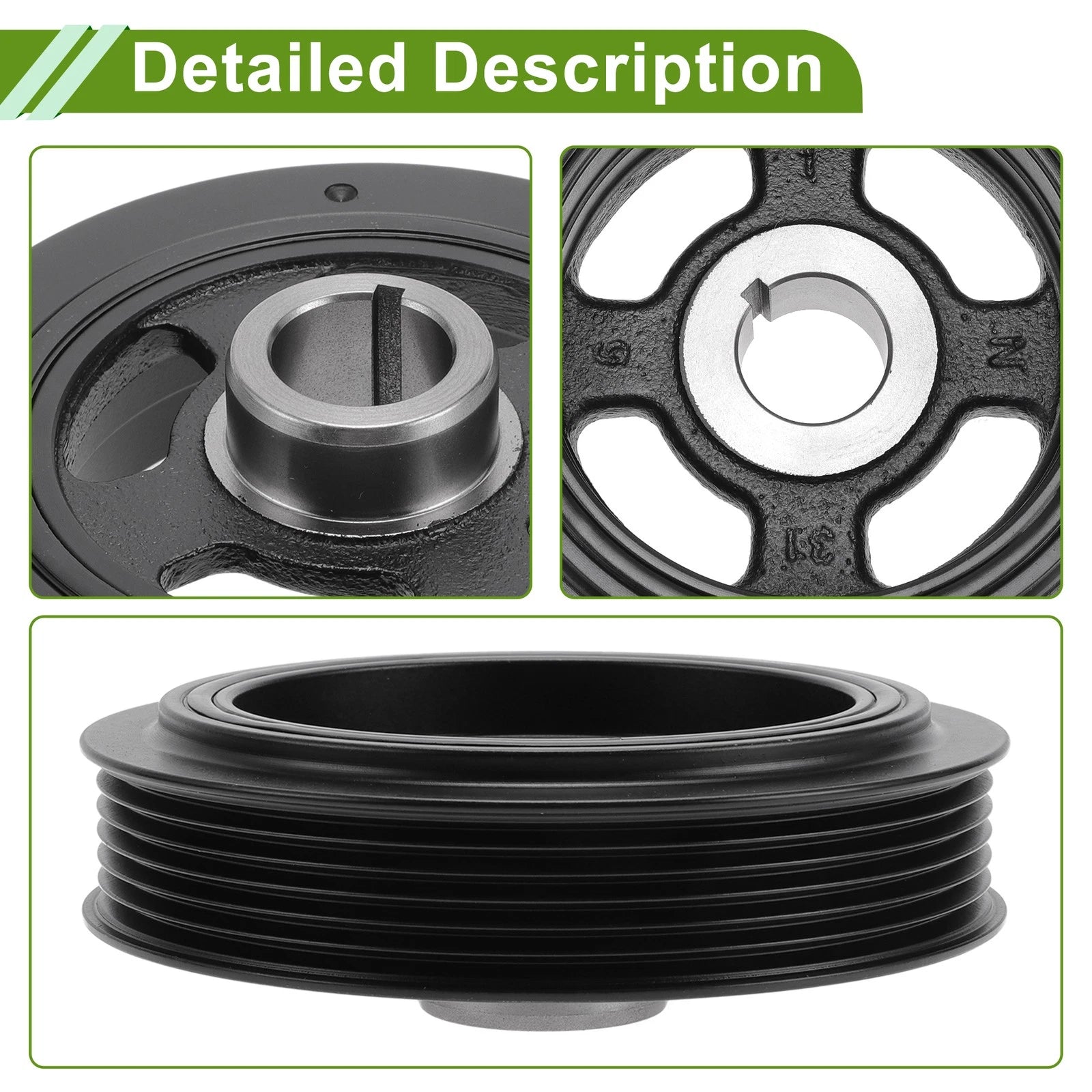 Engine Harmonic Balancer Crankshaft Pulley for Toyota Matrix (2003–2008) No. 134700D010