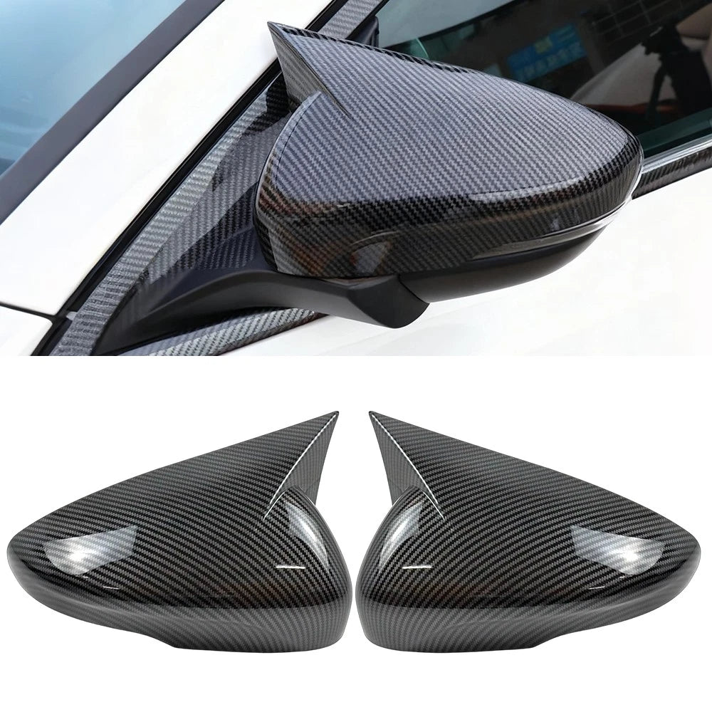 Set of 2 Carbon Look Side Mirror Cover Caps for Ford Focus MK4 (2019–2024)