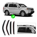 Set of 4 Window Vent Visors for Honda Pilot (2009–2015)