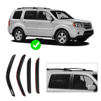 Set of 4 Window Vent Visors for Honda Pilot (2009–2015)