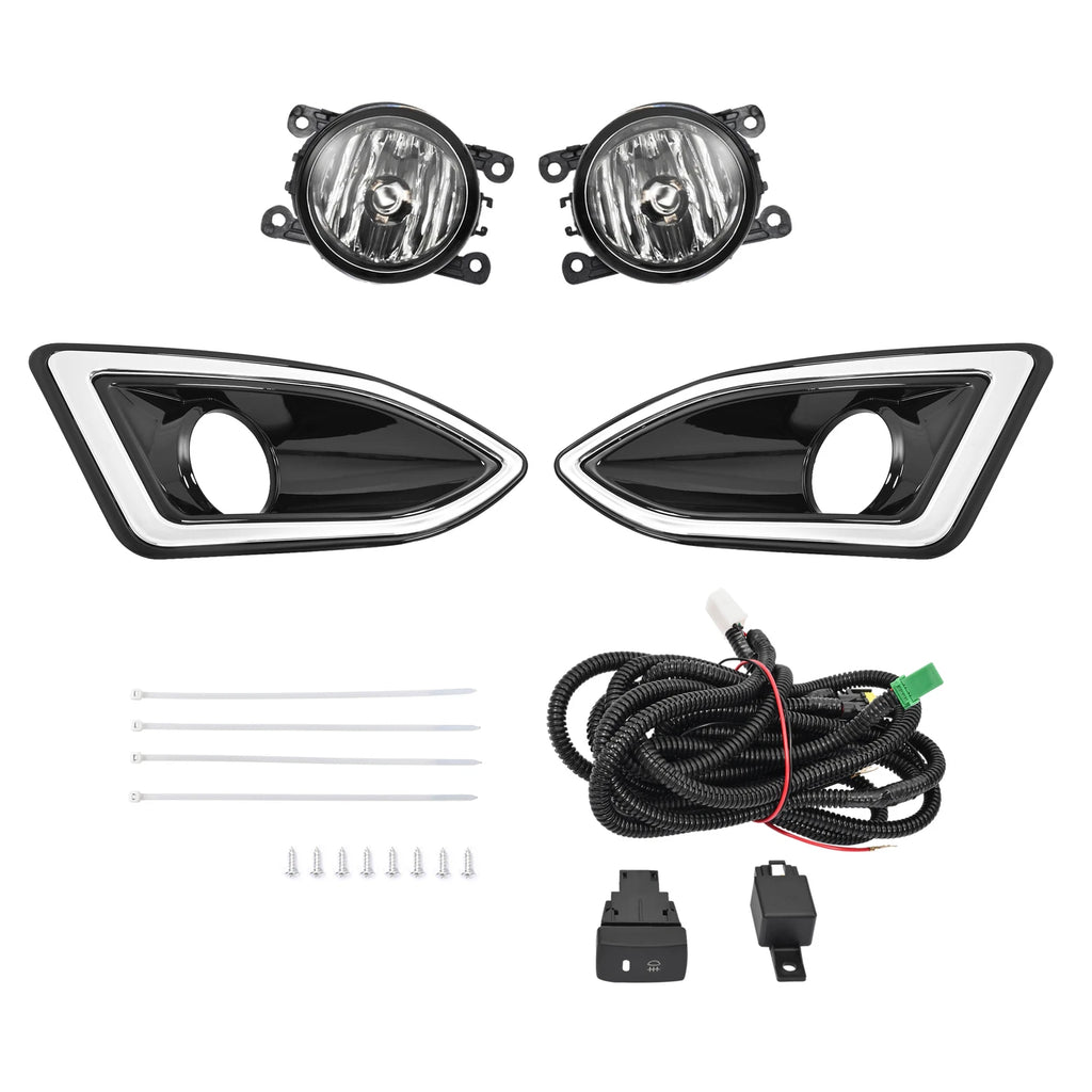 Set of 2 Fog Lights with Harness Switch Kit for Ford Edge (2015–2018)