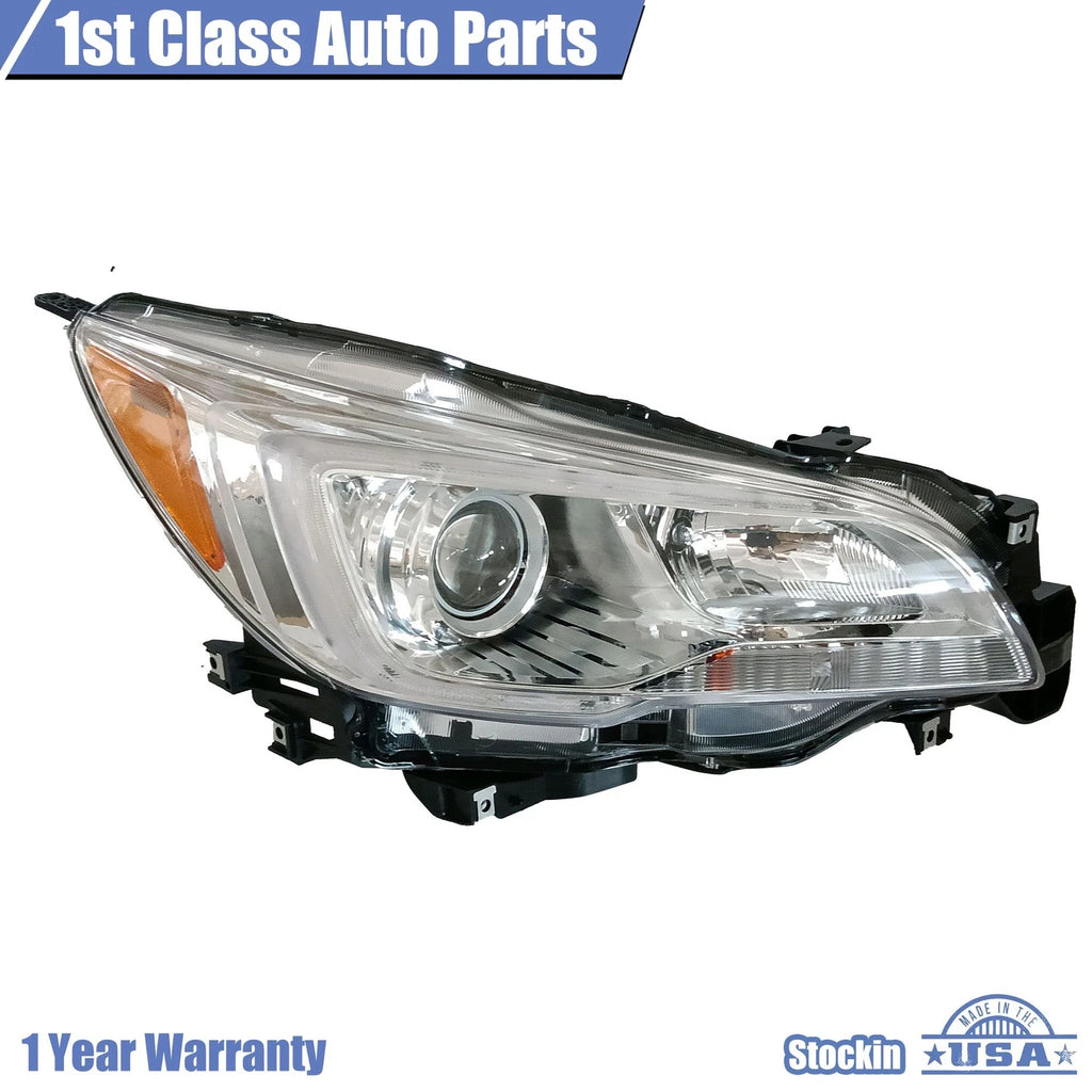 Set of 2 Chrome Halogen Headlights for Subaru Legacy Outback (2015–2017)