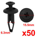 50 Pcs Push-in Rivet Retainer Fastener Clips for Ford (Various Models)