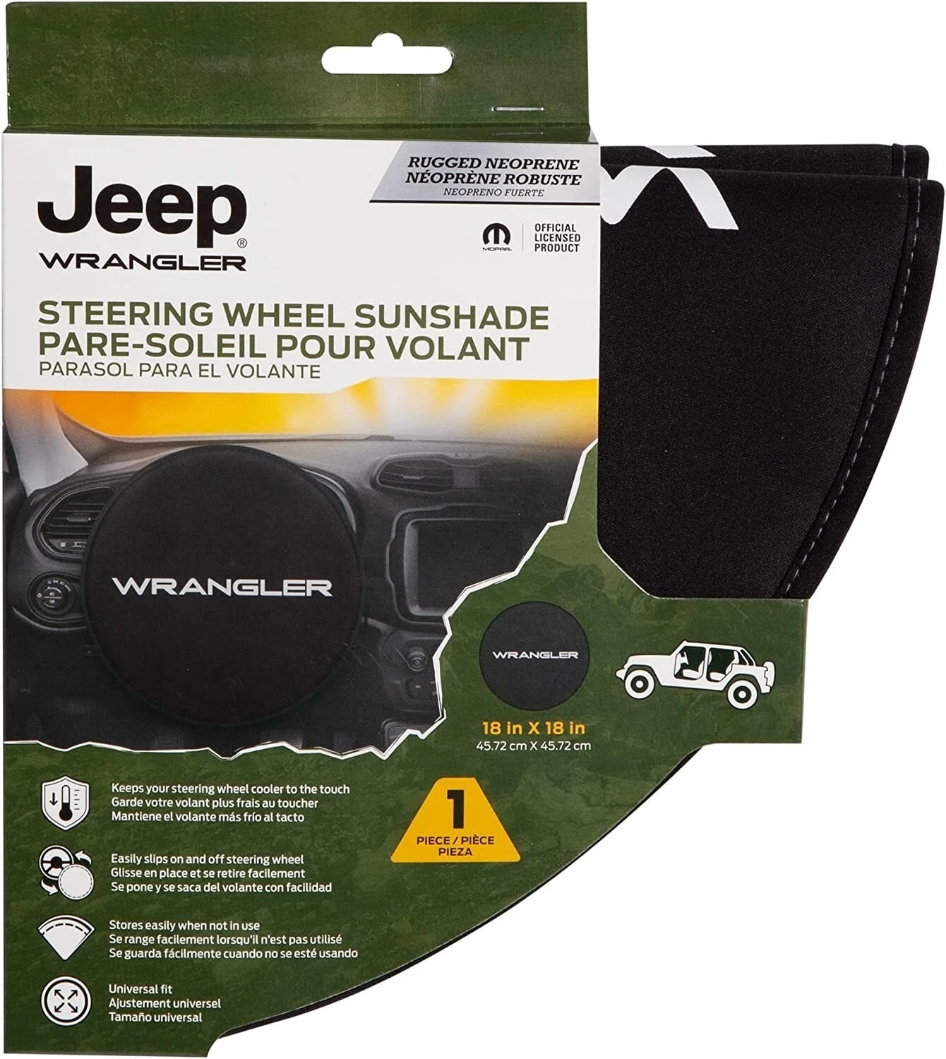 Steering Wheel Cover for Jeep Wrangler (2007–2018) - Logo Design