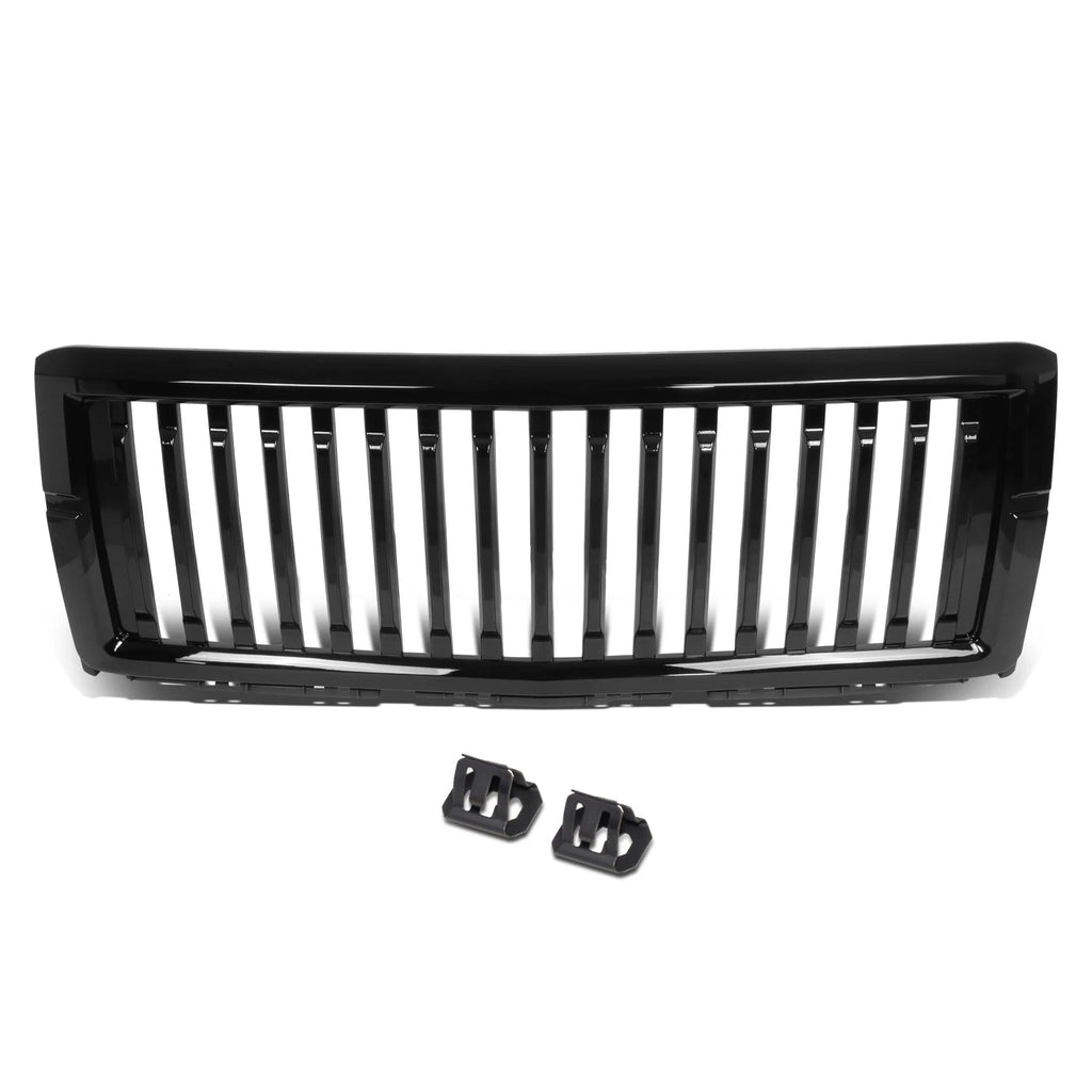 Glossy Vertical Slat Front Hood Bumper Grille for Chevy Silverado 1500 (2014–2015)