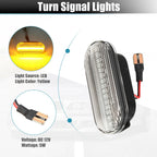 Pair LED Side Marker Turn Signal Lights for Ford (1995–2004) 4M5A13K309AA