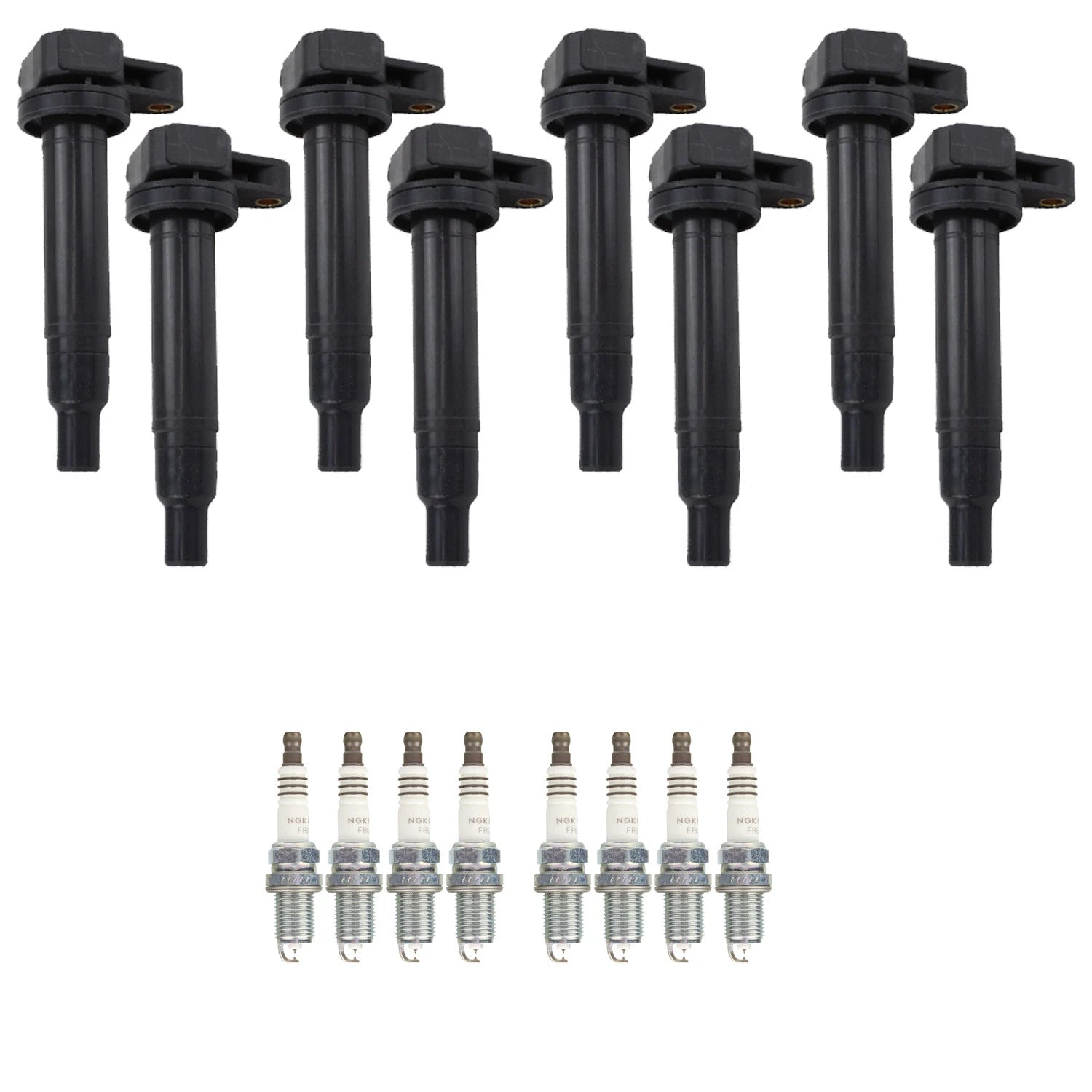 Set of 8 NGK Ignition Coils & Ruthenium Spark Plugs for 4Runner Land Cruiser