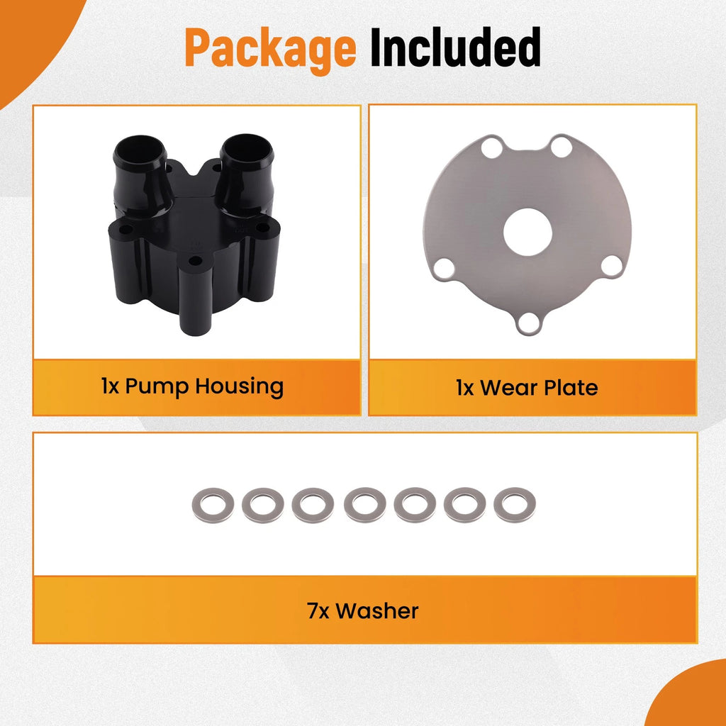 Cooling Pump Impeller Kit for MerCruiser Bravo (18-3150-1) 8-Blade Design