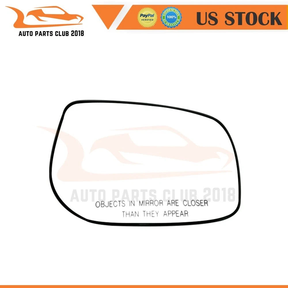 Right Side View Mirror Glass with Plate for Toyota Yaris (2007–2012)