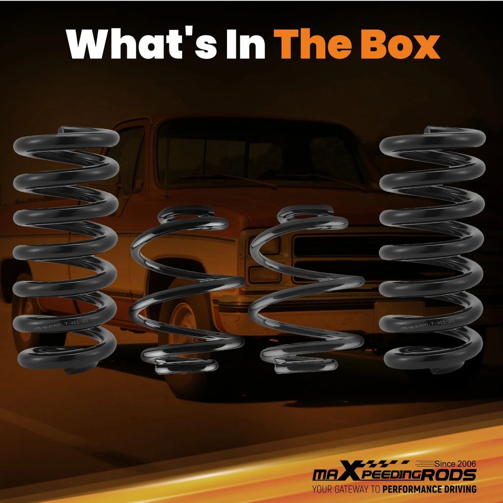 2" Front 4" Rear Lowering Springs for Chevy Silverado C10 (1963–1972)