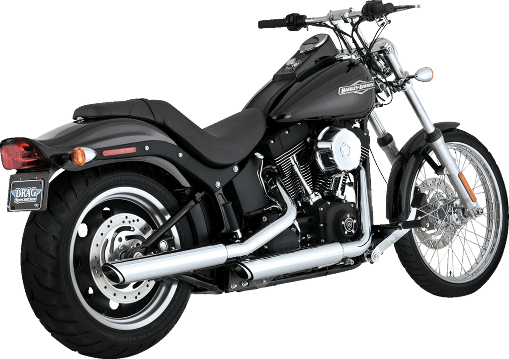 3" Twin Slash Slip-On Muffler for Vance & Hines (Chrome) 16834