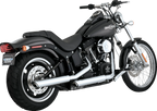 3" Twin Slash Slip-On Muffler for Vance & Hines (Chrome) 16834