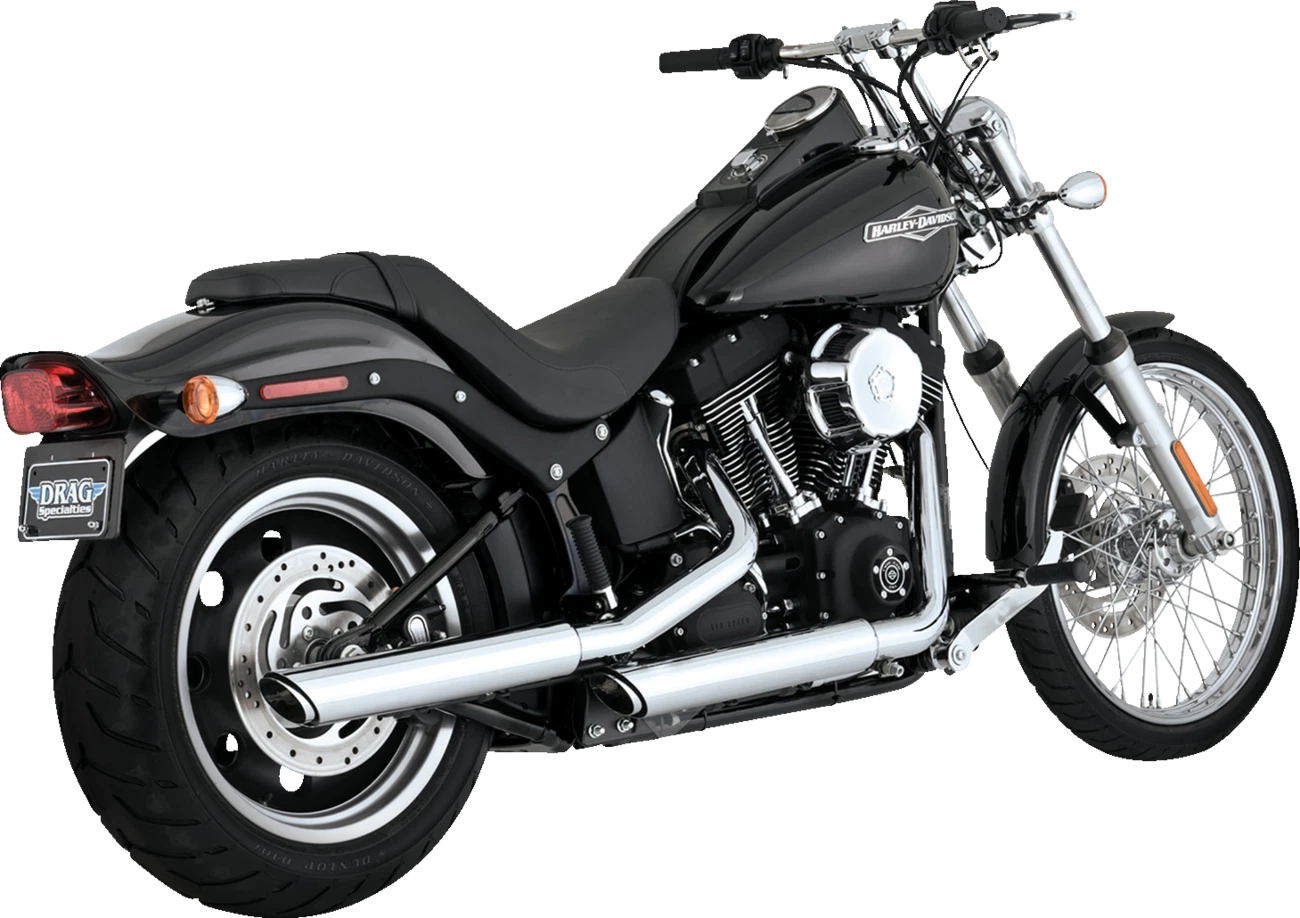 3" Twin Slash Slip-On Muffler for Vance & Hines (Chrome) 16834