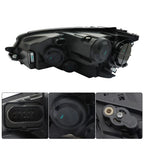 Right Halogen Headlight for Volkswagen Golf (2015â2017) Black Clear Lens