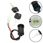 2X Wire Ignition Key Switch Lock & 2 Keys for Scooter Dirt Bike Moped ATV