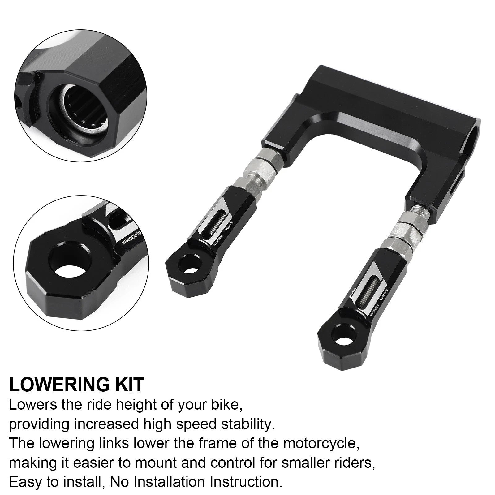 Rear Suspension Lowering Links Kit for BMW S1000R (2014–2016) S1000RR (2010–2013)