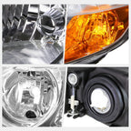 Chrome Housing Headlight Amber Corner Signal Lamps for Honda Civic Sedan (2006–2011)