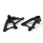 Set of 2 Front Rider Footrest Pegs Brackets for Yamaha YZF R1 (2009–2011) Black