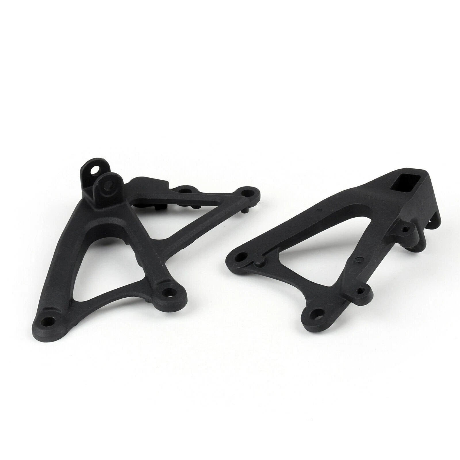 Set of 2 Front Rider Footrest Pegs Brackets for Yamaha YZF R1 (2009–2011) Black