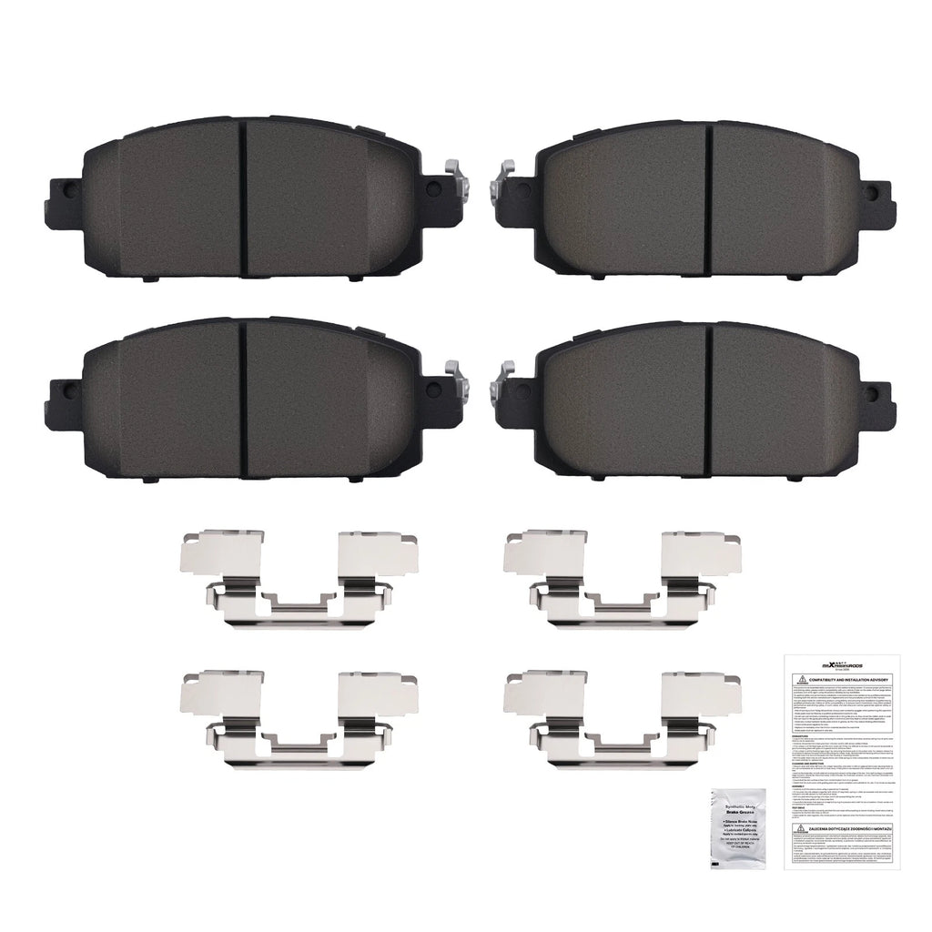 Set of 4 Front Ceramic Brake Pads Kit for Nissan Kicks (2021–2024), Sentra (2020–2024) P2310