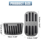 2X Gas Pedal Brake Pedal Pad Cover for Toyota C-HR (2016–2018) Silver Tone