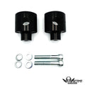 2" Black Billet Risers & 1" Handlebar Clamps for Harley Dyna Softail Sportster