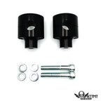 2" Black Billet Risers & 1" Handlebar Clamps for Harley Dyna Softail Sportster