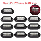 10pcs LED Trunk License Plate Lights Bulb for Car Truck SUV (6633mm)