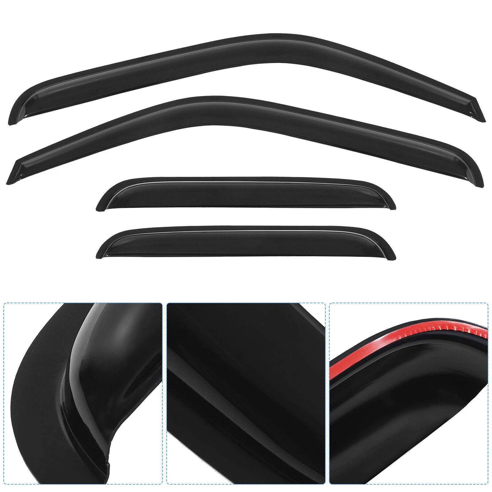 Set of 4 Window Visors for Chevy Silverado GMC Sierra (1999–2006)