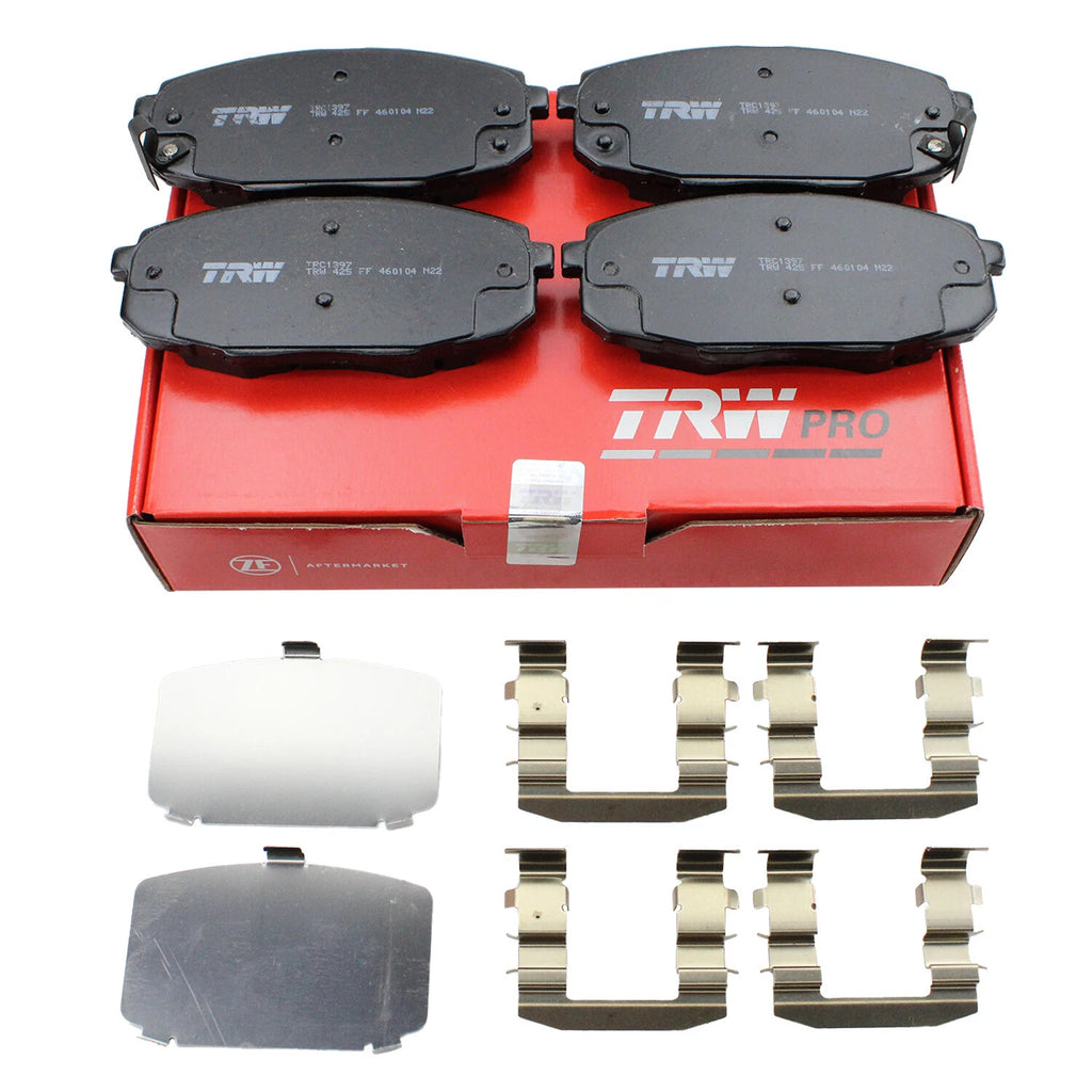 TRW Pro Front Ceramic Brake Pad Set for Hyundai Elantra, Kia Forte, Soul (2011–2020)