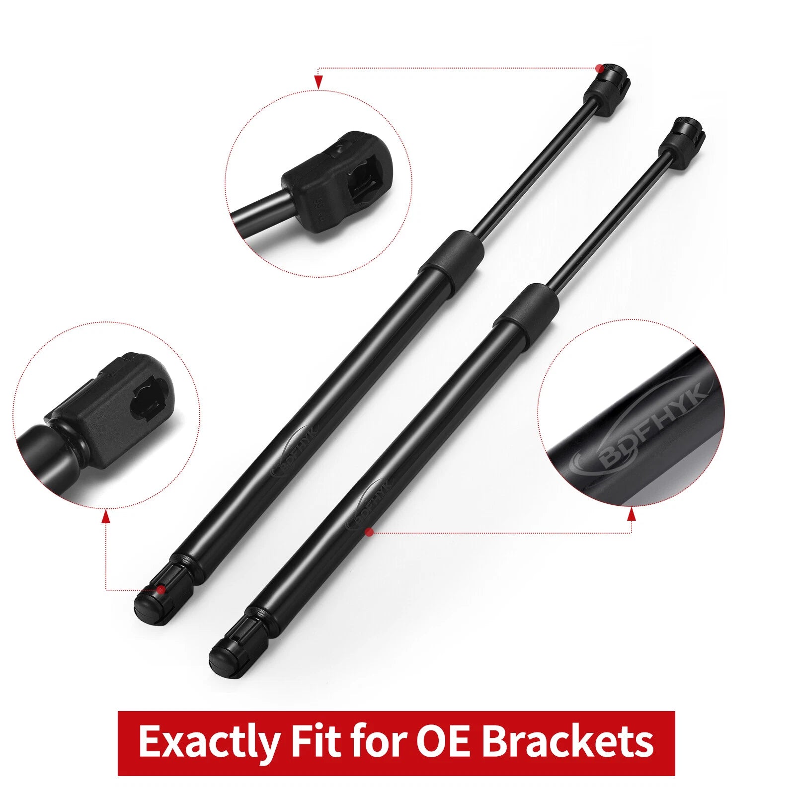 2x Hood Lift Support Struts for 1999–2007 Ford Super Duty (F-250–F-550)