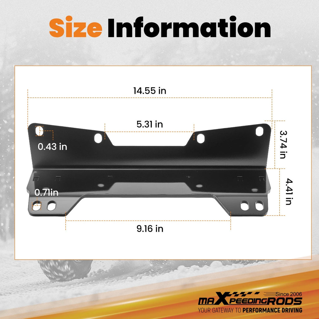 Durable Steel Plow Mount for Polaris Ranger XP 1000 (2018–2022) Black