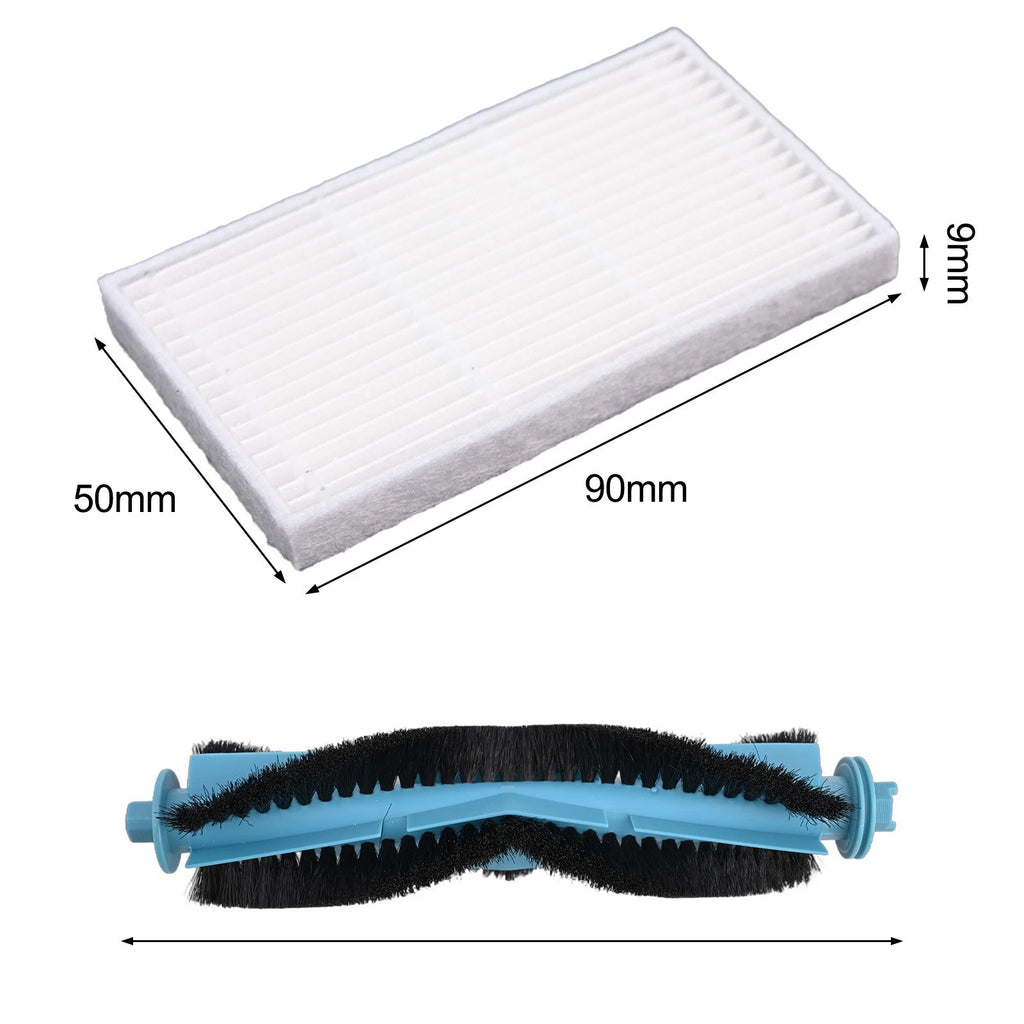 Main Brush, Side Brush, Filter, Mop Cloth Bundle for Ultenic D10 (2021–2023)