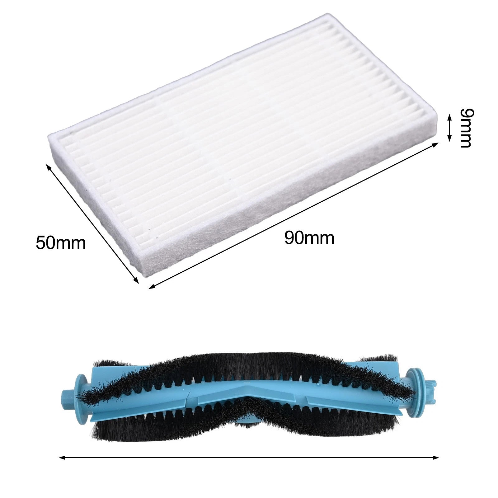 Main Brush, Side Brush, Filter, Mop Cloth Bundle for Ultenic D10 (2021–2023)