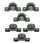 Set of 6 Pillow Block Bearings for Various Applications (Self-Aligning)
