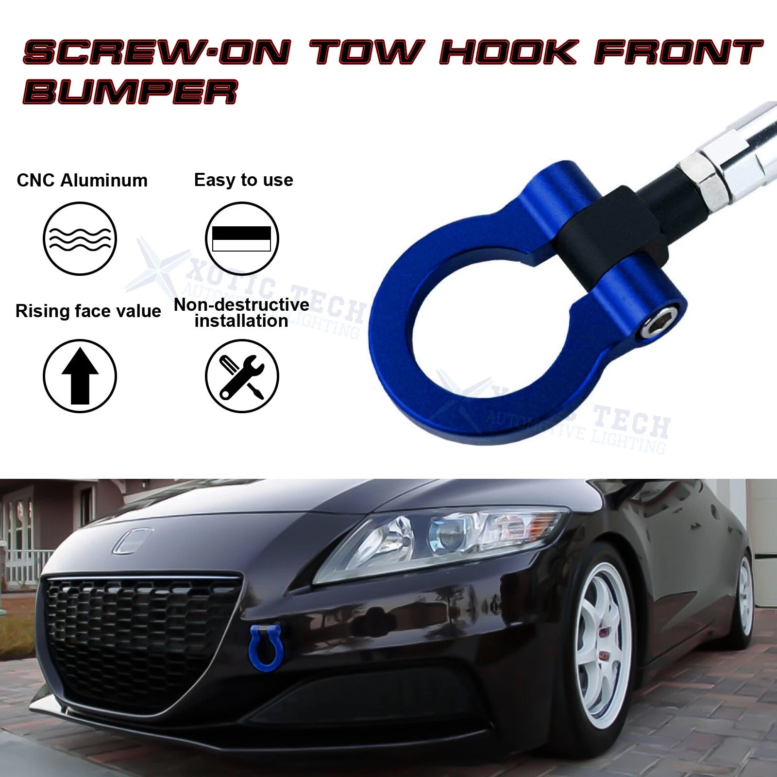 Tow Hook Set for Honda Fit, Insight, CR-Z (2011-2019)
