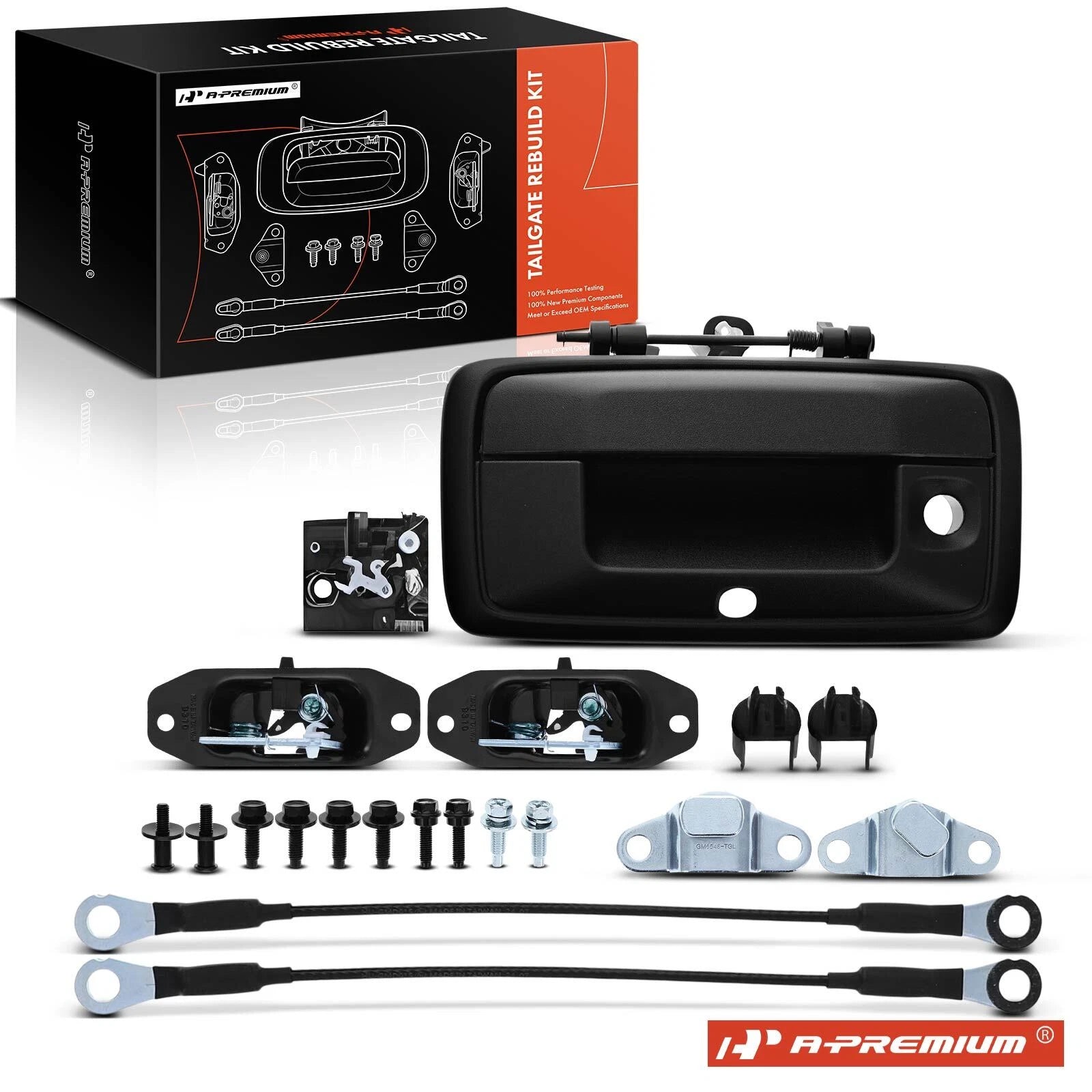 Tailgate Hardware Rebuild Kit with Cable for Chevy Silverado 2500 HD (2001–2019)