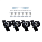 Set of 4 Heavy Duty 3 Inch Swivel Caster Wheels with Brakes
