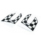 White Black Checkered Fender Side Scuttle Stickers for Mini Cooper (2007-2013)