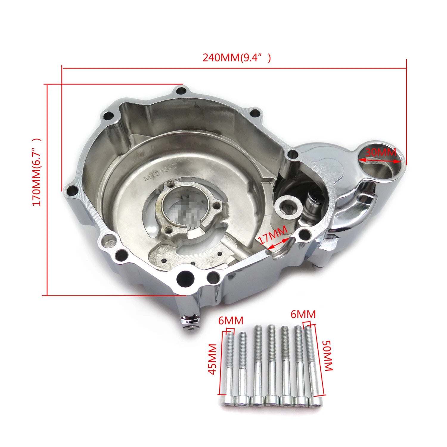 Chrome Left Engine Stator Crankcase Cover for Suzuki GSXR 600 750 (2006–2024)