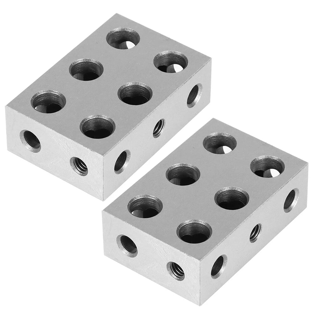 Set of 2 Ultra Precision 1-2-3 Blocks for Automotive (11 Holes)